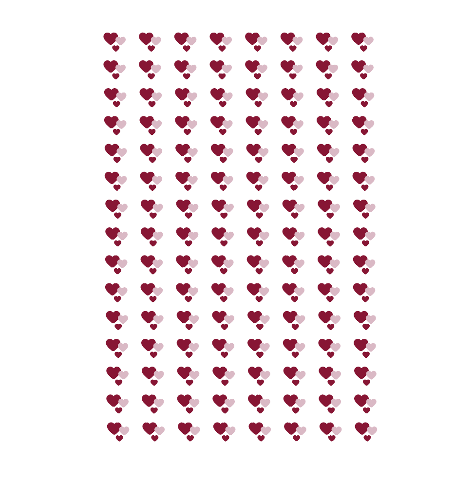 Converse Vday Hearts - Transfer - (120 Pack)