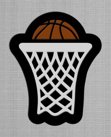 Basketball and Net- Patch (25 Pack)