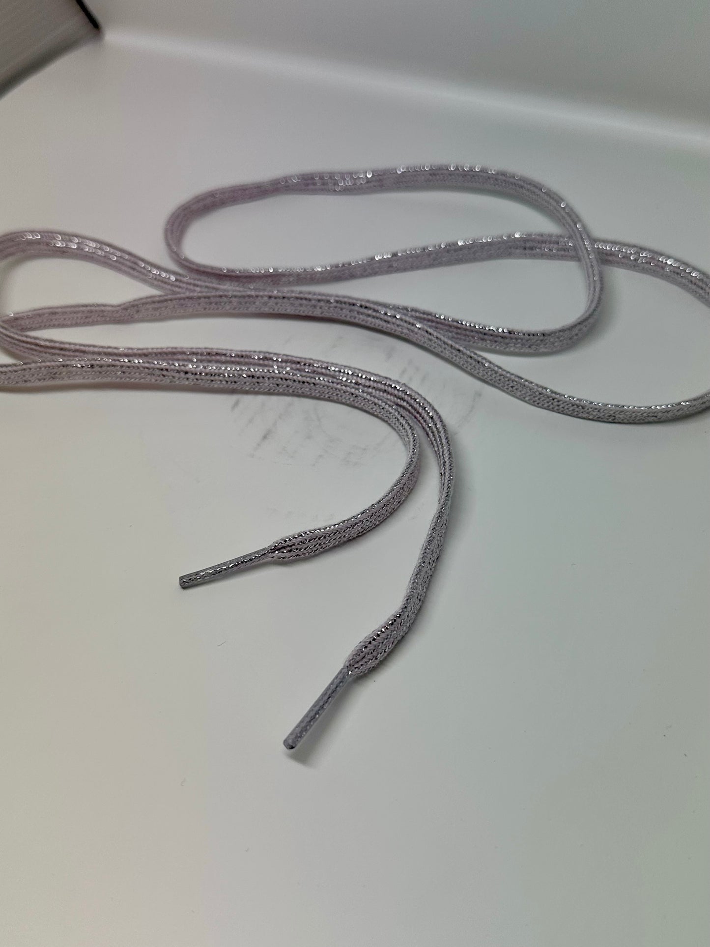 Shoelaces - Silver Sparkle Lilac Daze - Individual Pair (25 Pack)