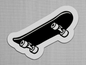 Skateboard - Small Black Patch (25 Pack)